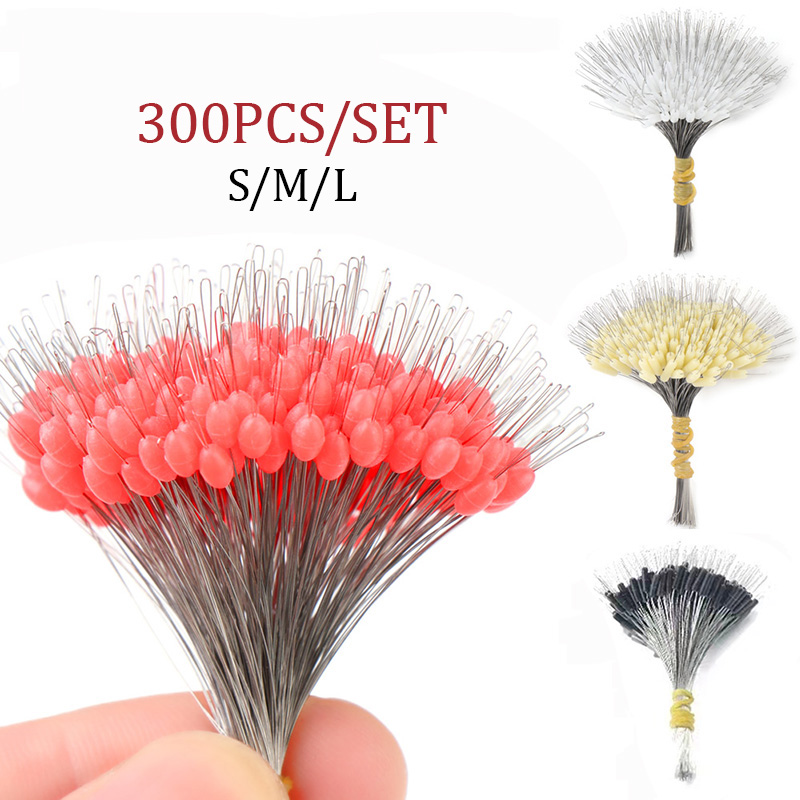 Fishing Bobber Float - 300Pcs Silicone Space Bean Oval Stopper