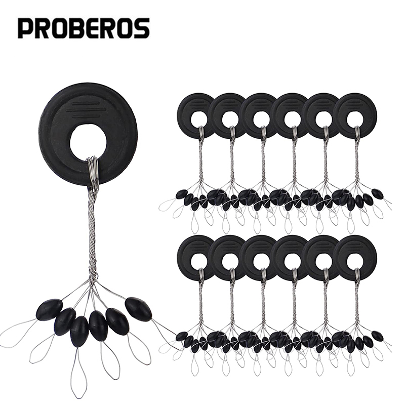 PRO BEROS 60Pcs 10Set Black Ru - Fishing Bobber Float recension och pris