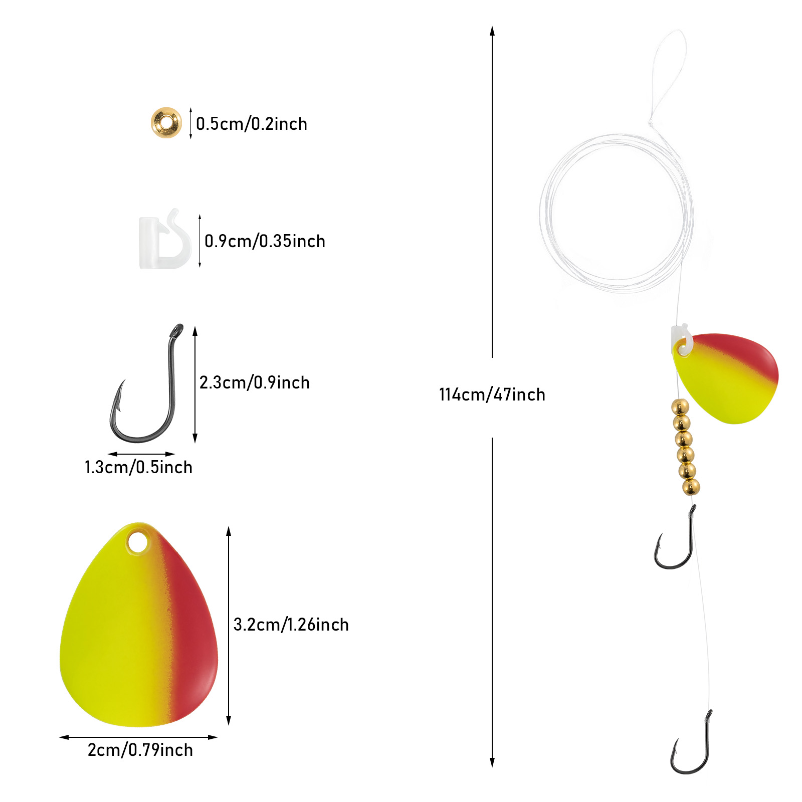 10pcs Walleye Spinner Rig 114c - Surf Fishing Equipment recension och pris